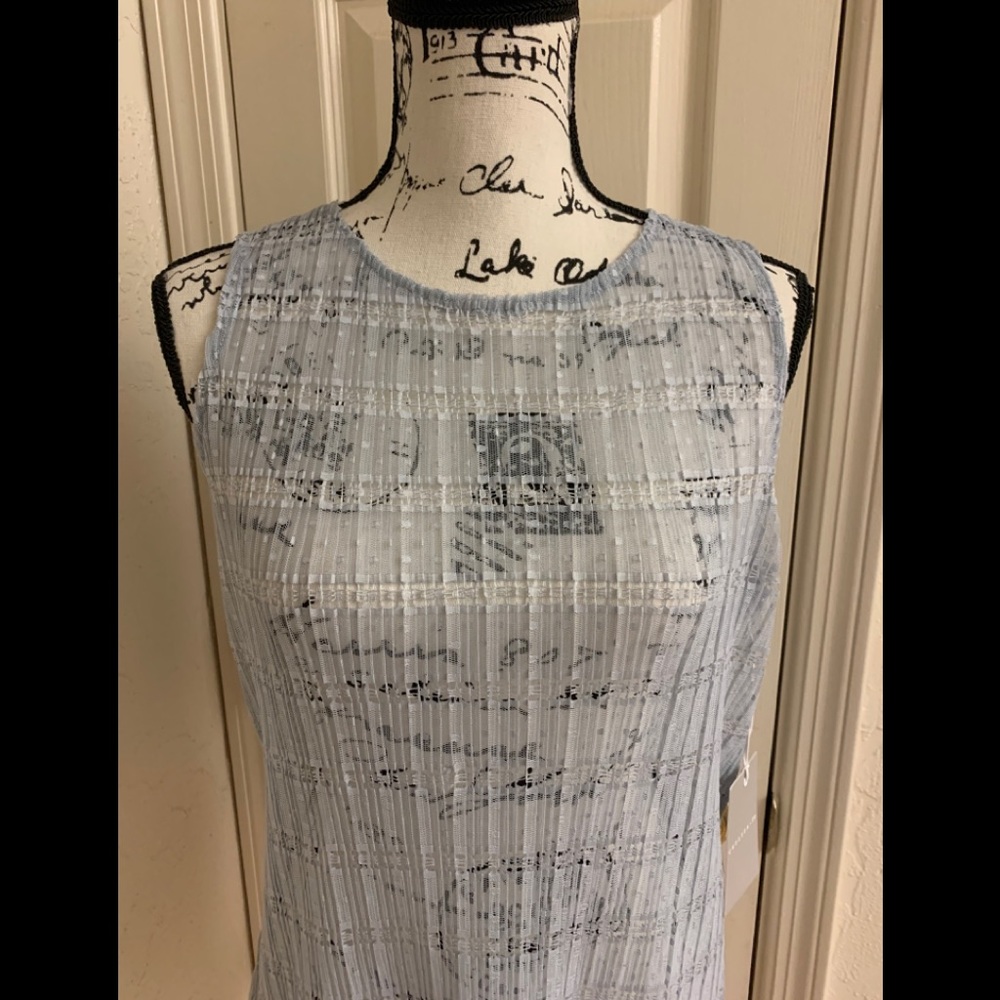 Chelsea 28 Seafoam Green Lace Tank Top